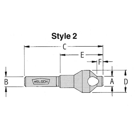 Drill America 1/4"x17/64" 82 Degree Piloted Countersink WELCS8-2